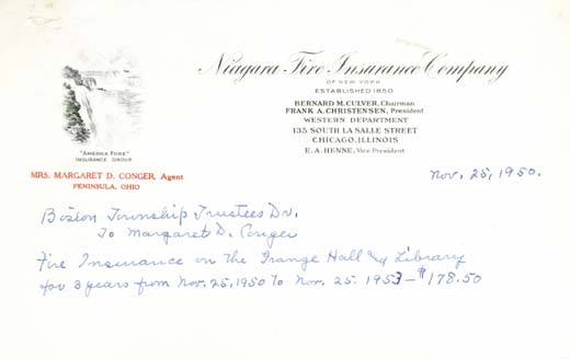 Margaret Conger, Niagara Insurance 