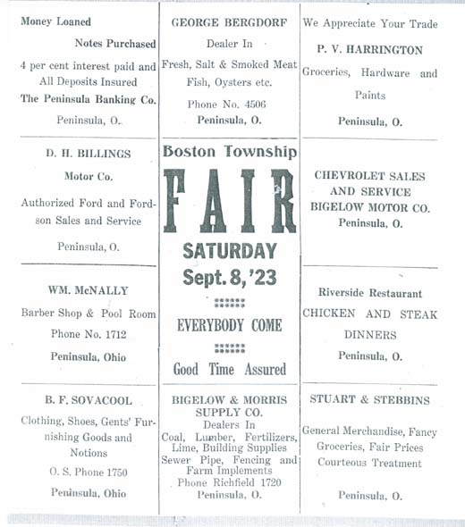 1923 Boston Township Fair